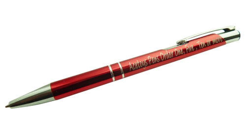 red laser engraved pen