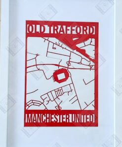 manchester united staduim papercut sign