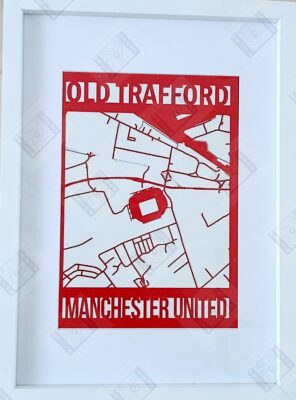 Personalised Papercut Football Stadium Artwork