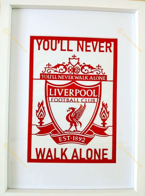 liverpool staduim papercut sign