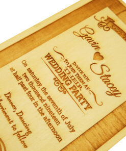 wooden wedding invites