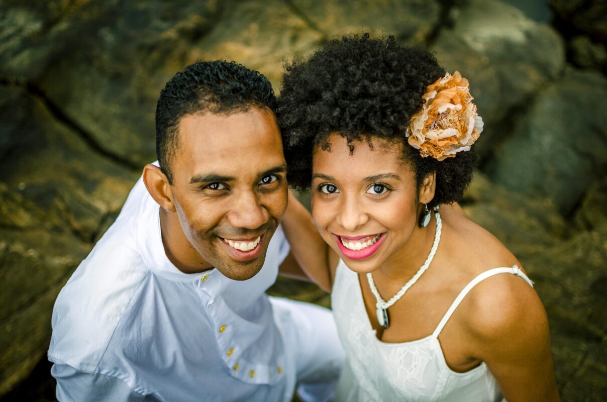 black couple getting married